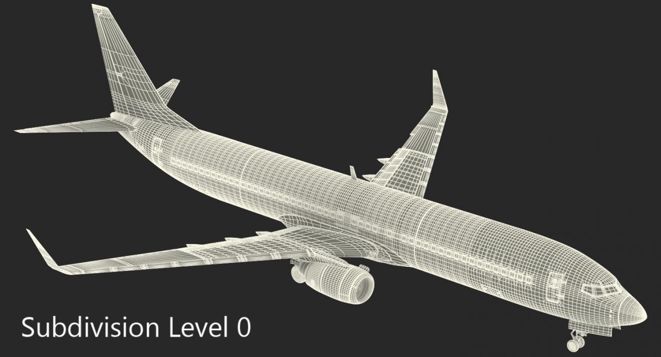 Boeing 737-900 United Airlines Rigged 3D