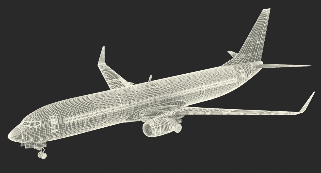 Boeing 737-900 United Airlines Rigged 3D