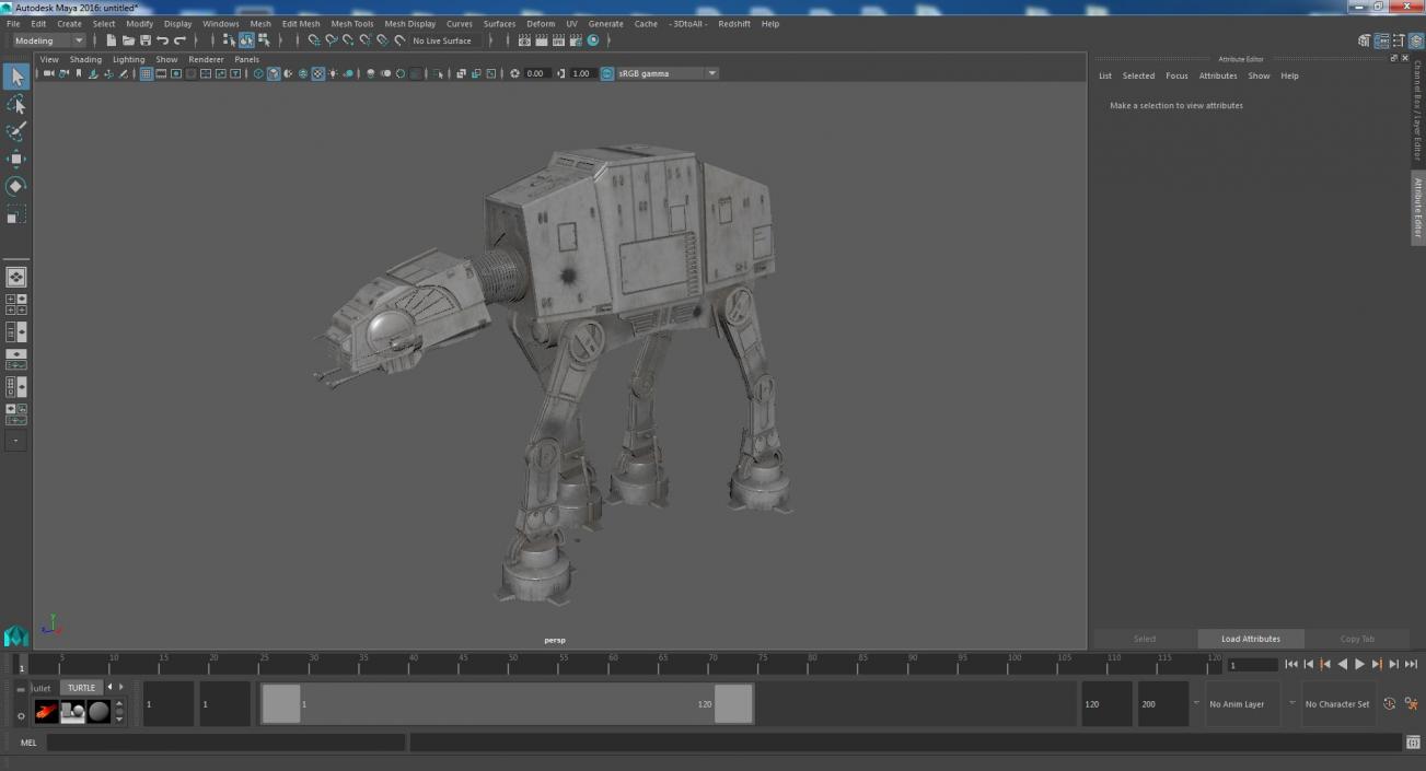 3D Walk Dirt AT-AT Star Wars(1) model