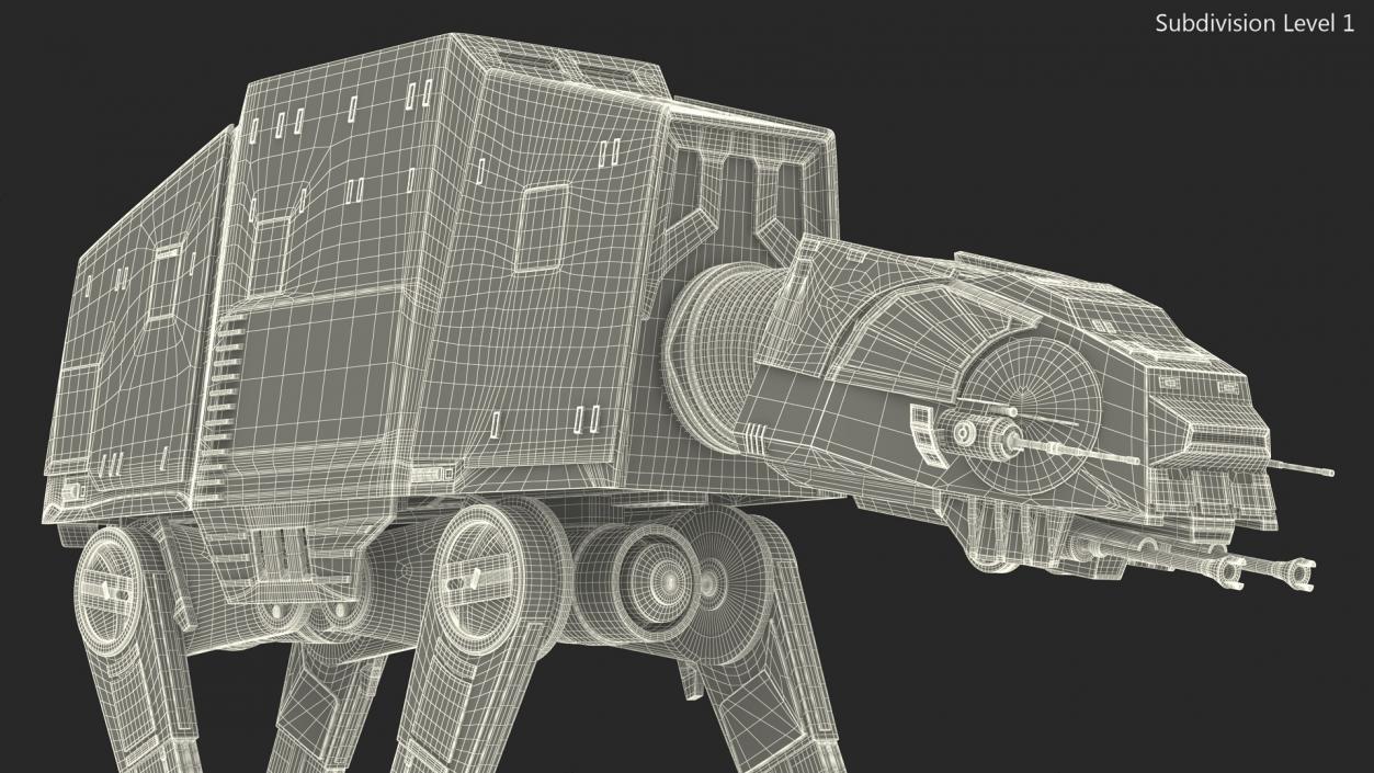 3D Walk Dirt AT-AT Star Wars(1) model