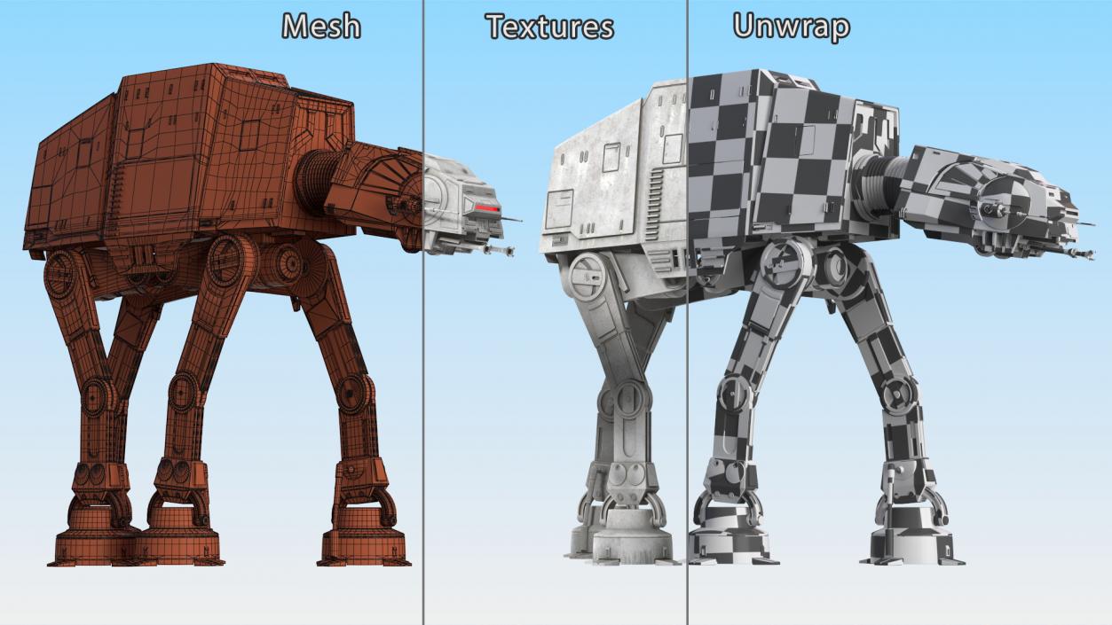 3D Walk Dirt AT-AT Star Wars(1) model