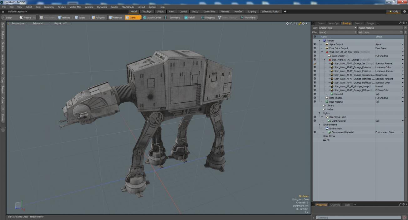 3D Walk Dirt AT-AT Star Wars(1) model