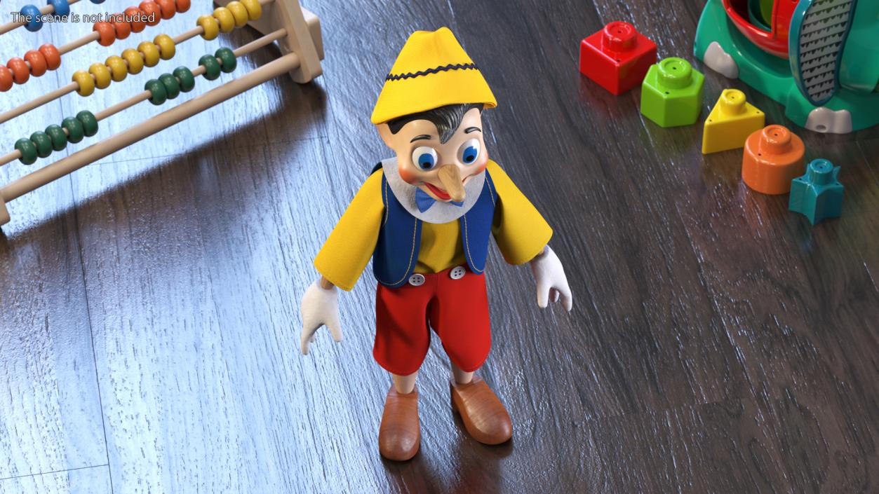 3D model Pinocchio Wooden Doll Toy