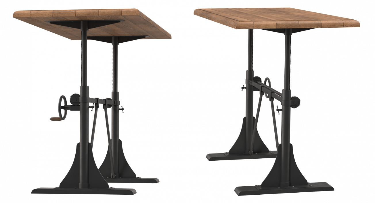 3D Crank Sit-Stand Desk Black