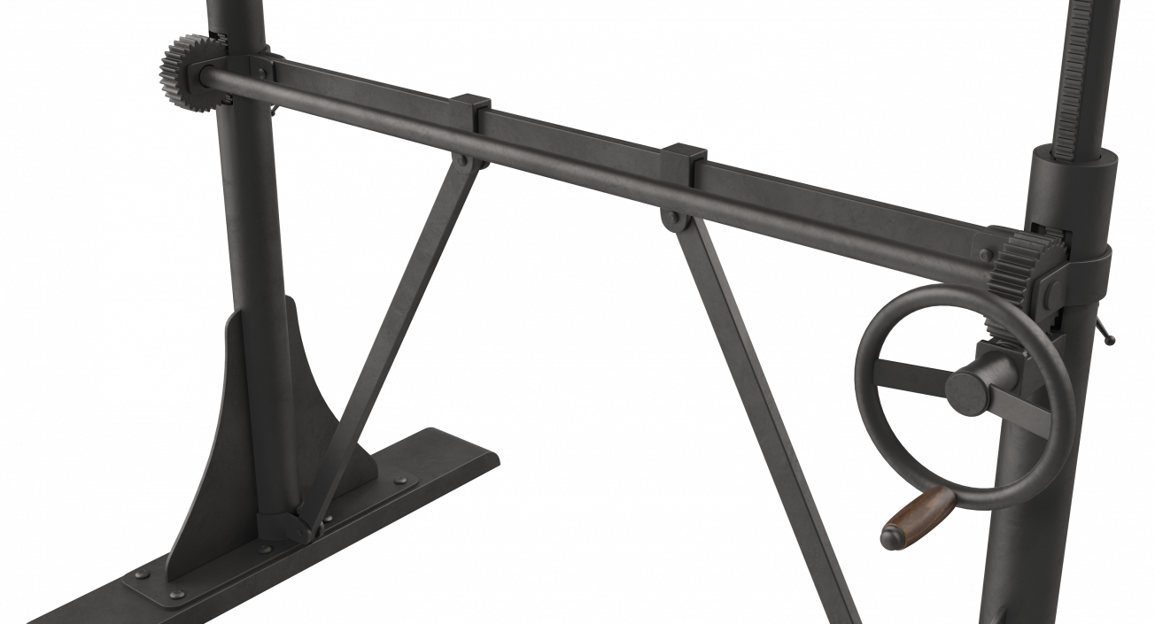 3D Crank Sit-Stand Desk Black