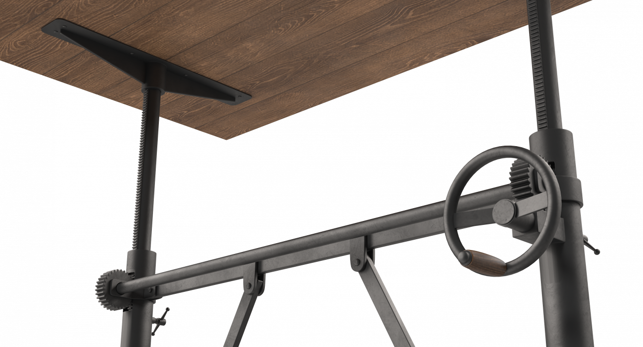 3D Crank Sit-Stand Desk Black