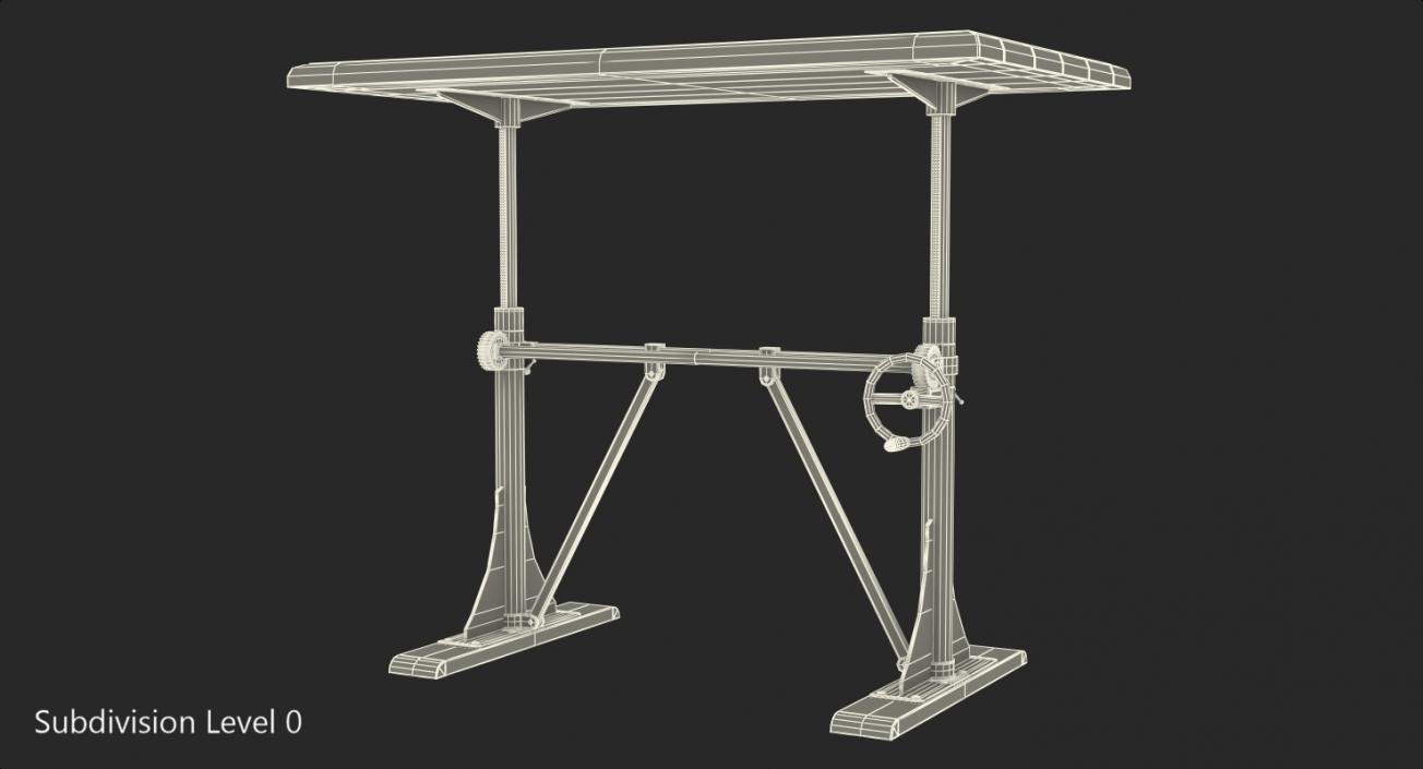 3D Crank Sit-Stand Desk Black