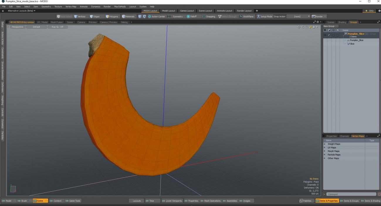 3D Pumpkin Slice model