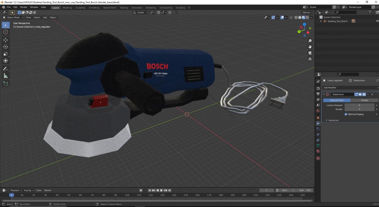 3D Sanding Tool Bosch model