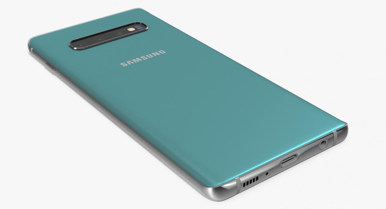 Aquamarine Samsung Galaxy S10 Plus 3D model