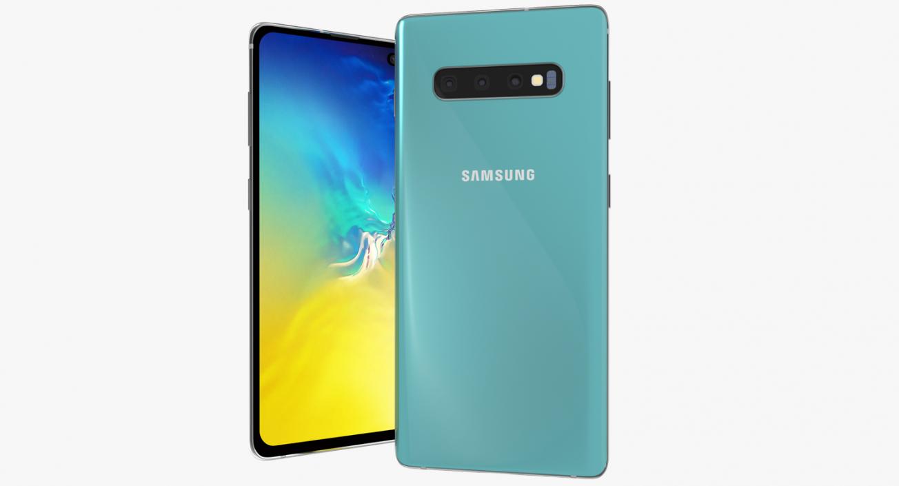 Aquamarine Samsung Galaxy S10 Plus 3D model