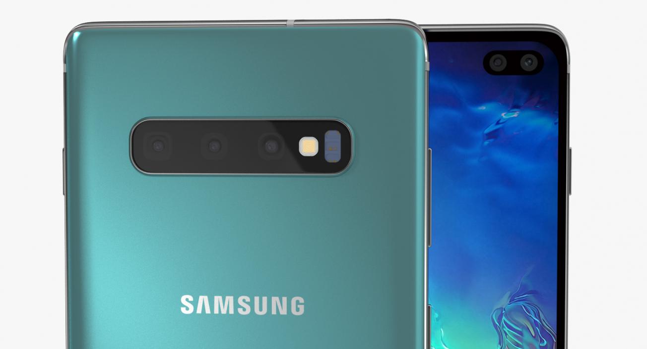 Aquamarine Samsung Galaxy S10 Plus 3D model