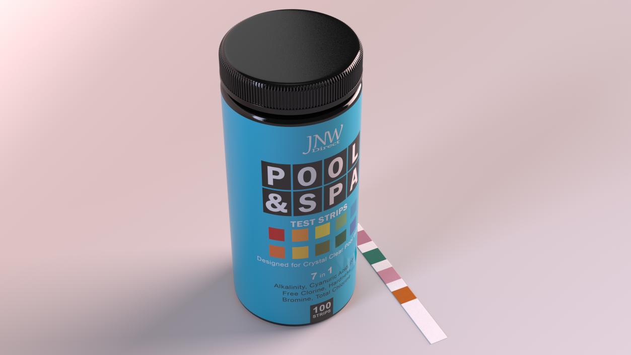 Pool and Spa Test Strips Jar JNV Direct 3D model