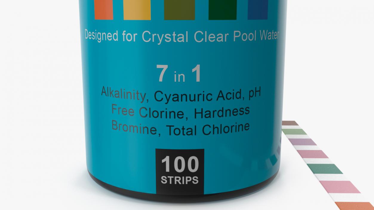 Pool and Spa Test Strips Jar JNV Direct 3D model