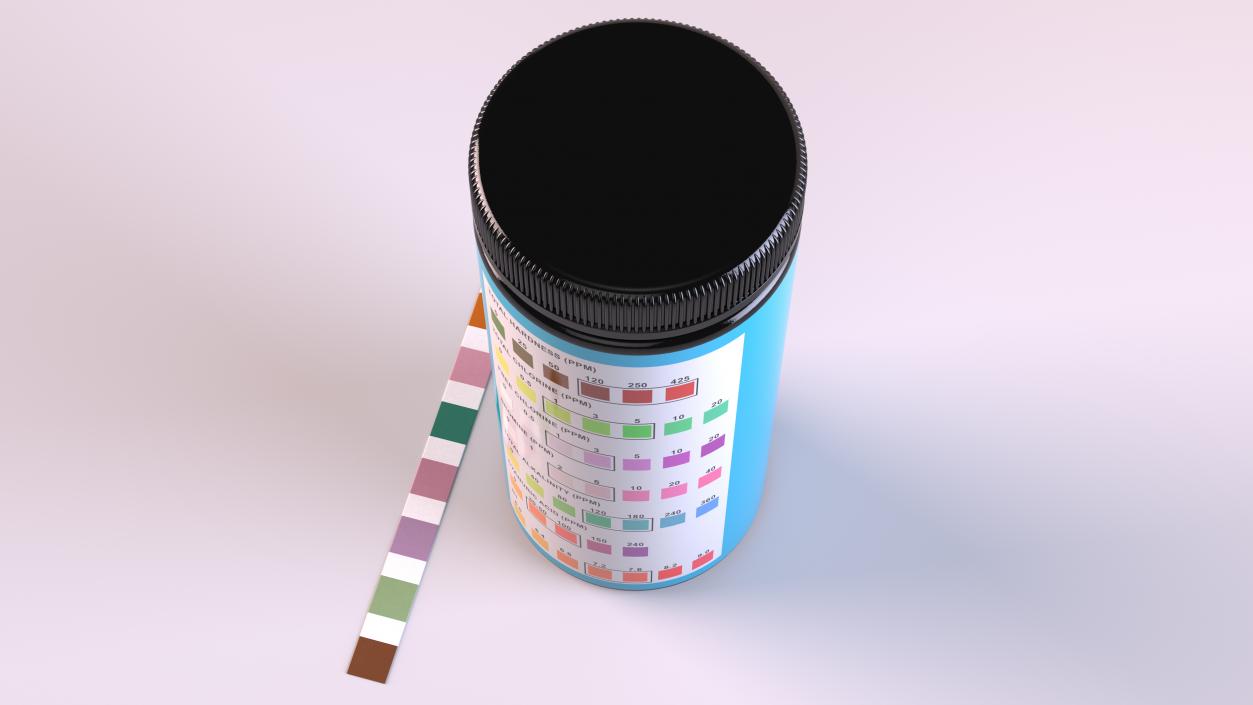 Pool and Spa Test Strips Jar JNV Direct 3D model