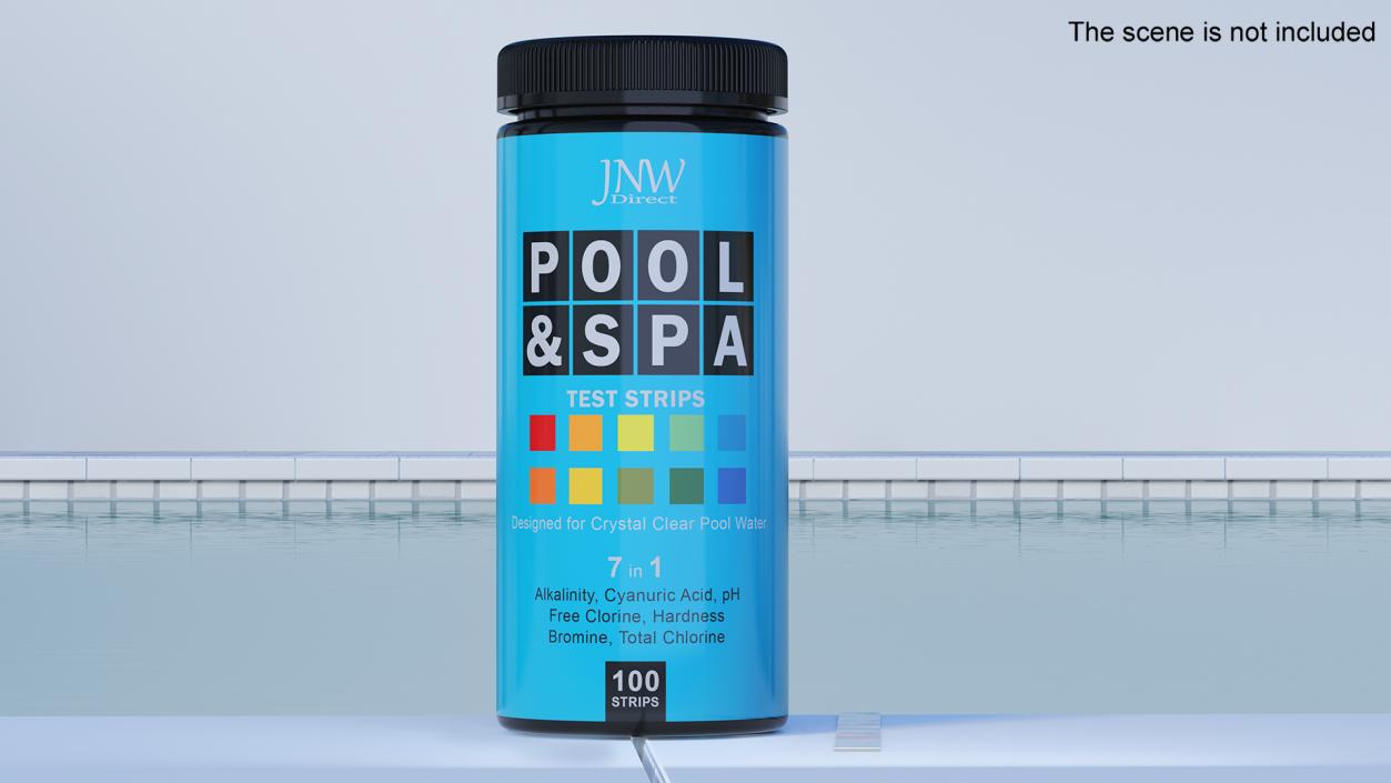 Pool and Spa Test Strips Jar JNV Direct 3D model