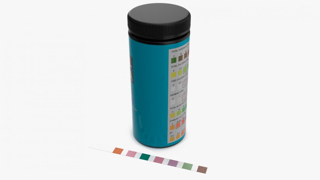 Pool and Spa Test Strips Jar JNV Direct 3D model