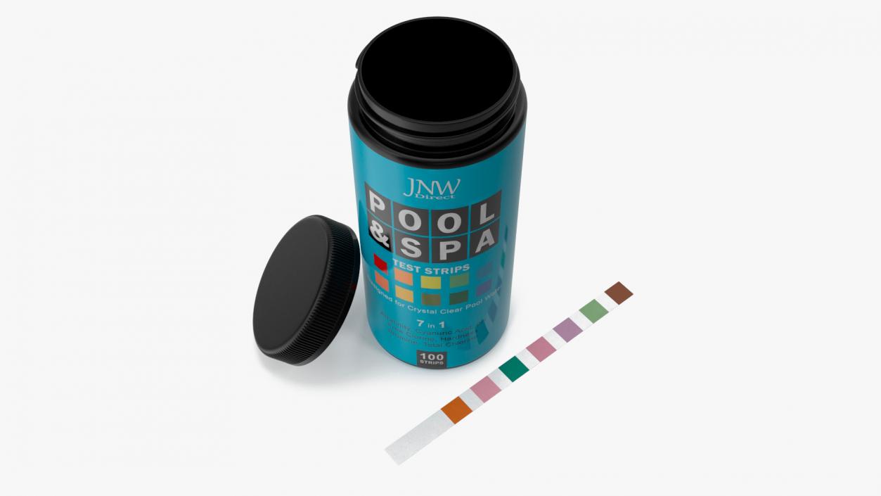 Pool and Spa Test Strips Jar JNV Direct 3D model