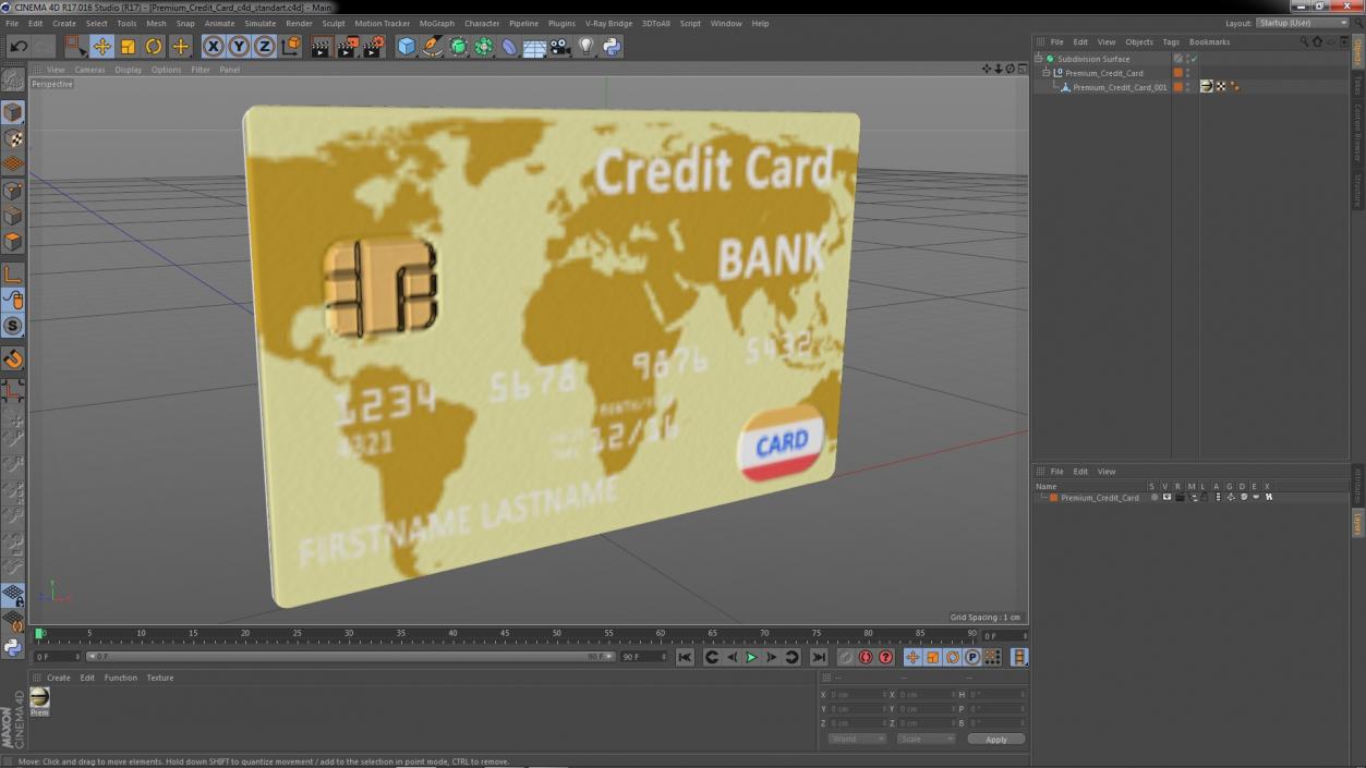 Premium Credit Card 3D model