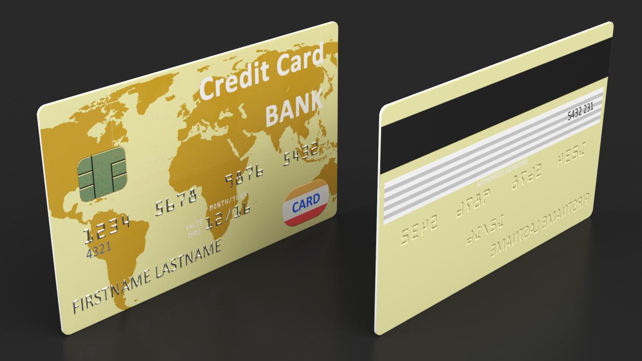 Premium Credit Card 3D model