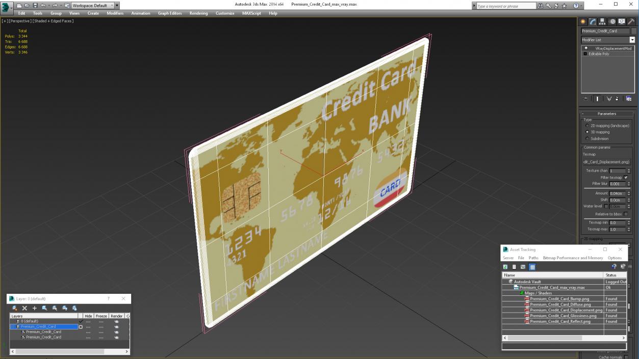 Premium Credit Card 3D model