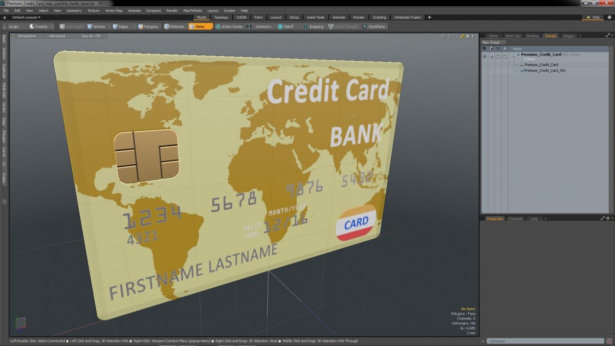 Premium Credit Card 3D model