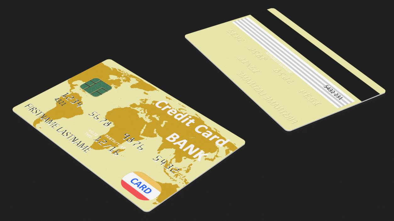 Premium Credit Card 3D model