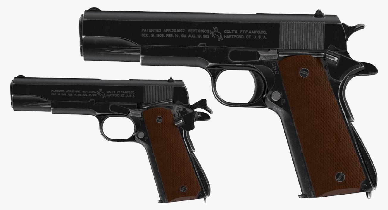 3D Colt M1911 Special Combat Pistol Black model