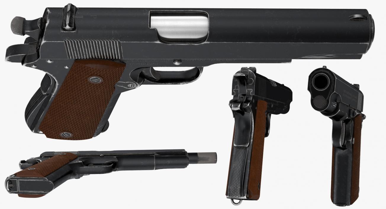 3D Colt M1911 Special Combat Pistol Black model