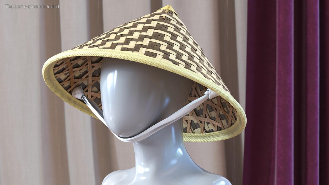 3D Asian Oriental Hat model