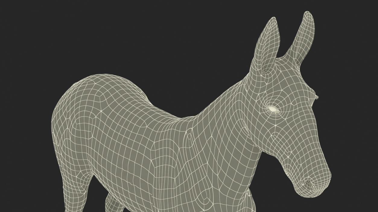 3D Mule Rigged 2 model