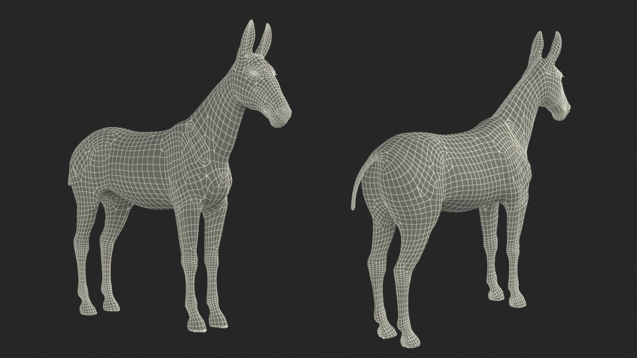 3D Mule Rigged 2 model