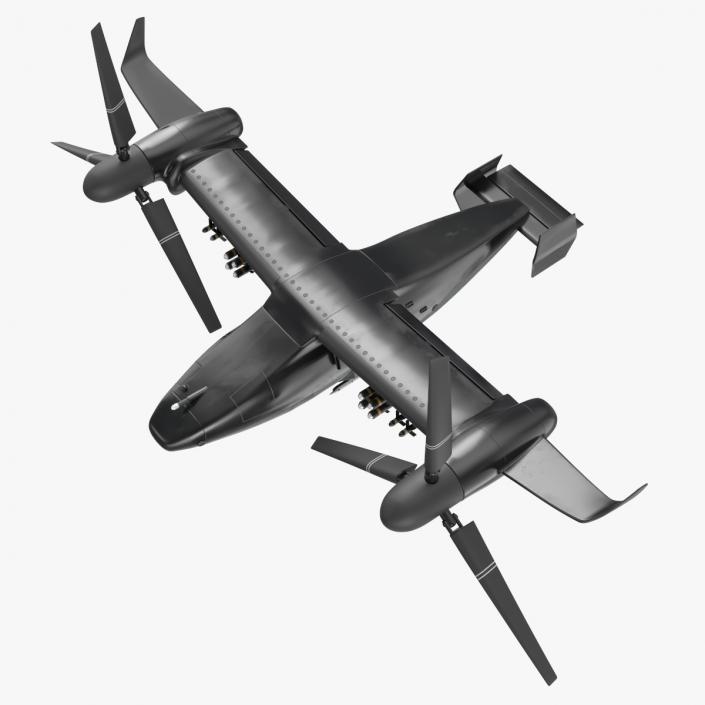 3D model Combat Propeller Drone UAV Rigged 2