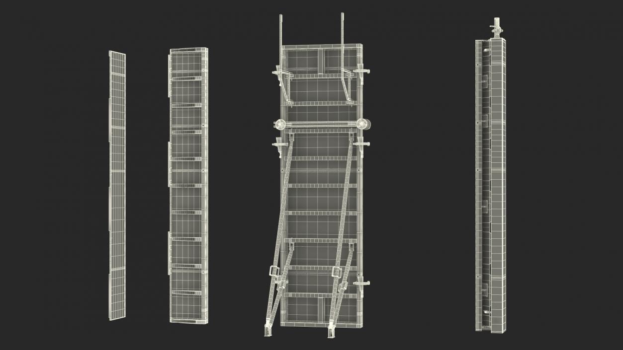 Construction Shuttering Red 3D