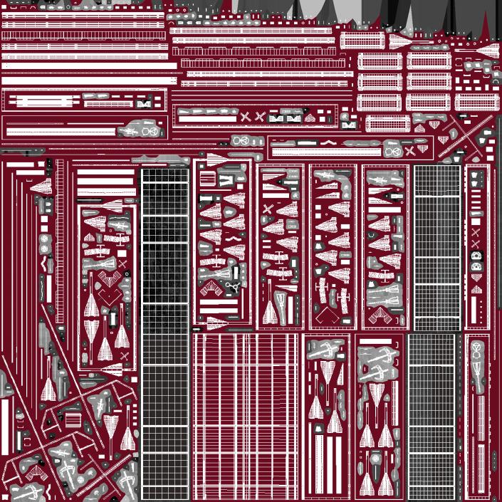 Construction Shuttering Red 3D