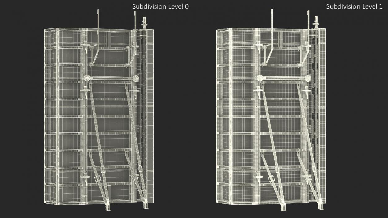 Construction Shuttering Red 3D