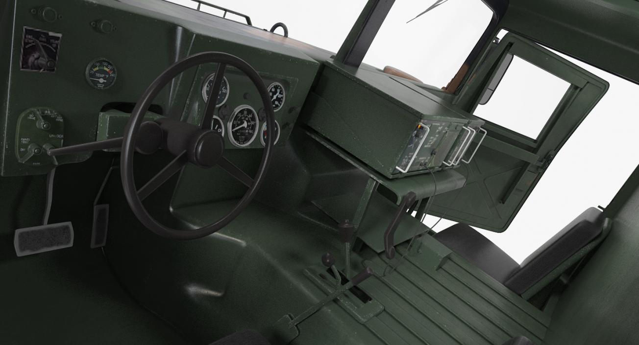 HMMWV M998 Camo Rigged 3D