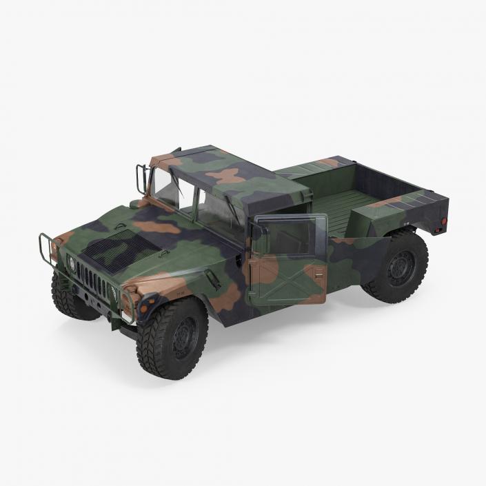 HMMWV M998 Camo Rigged 3D