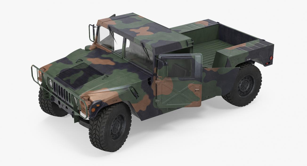 HMMWV M998 Camo Rigged 3D