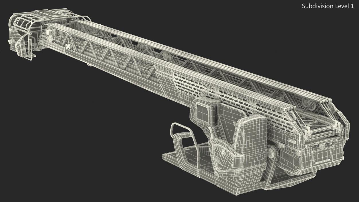 3D Turntable Ladder Folded model