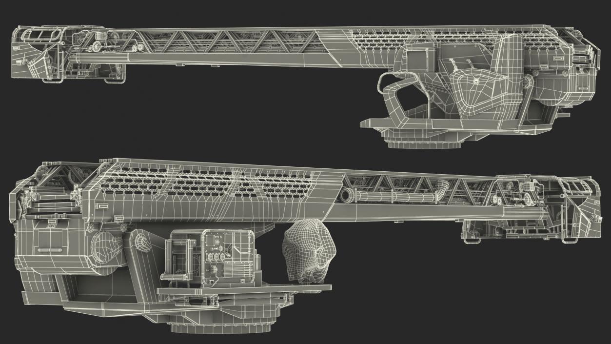 3D Turntable Ladder Folded model