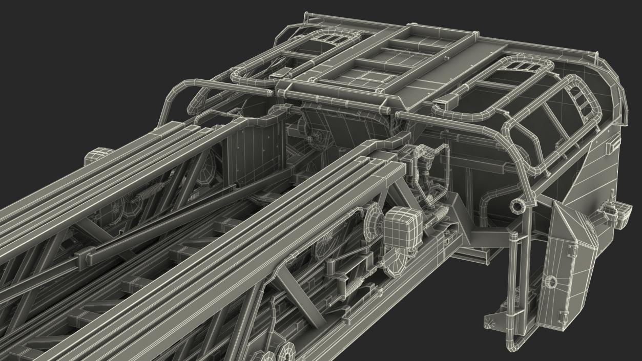 3D Turntable Ladder Folded model