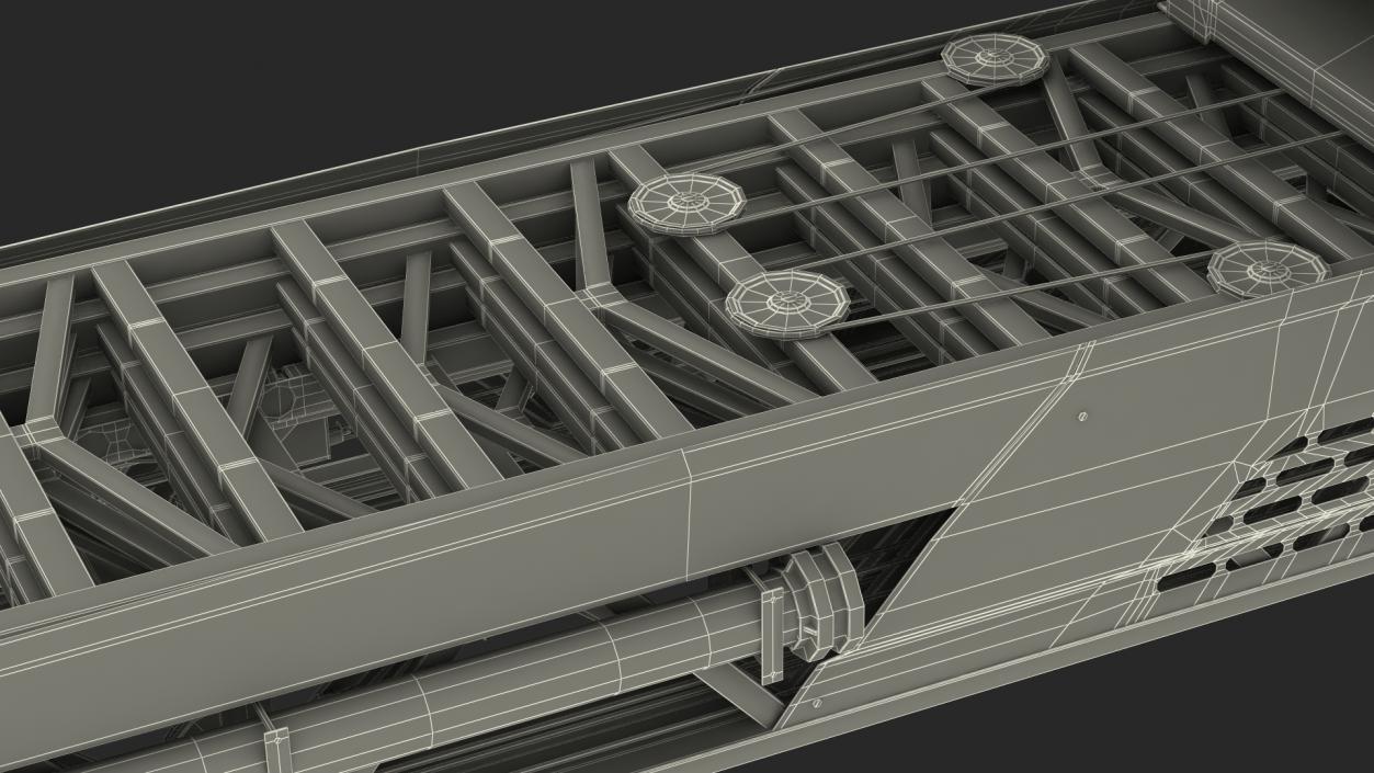 3D Turntable Ladder Folded model