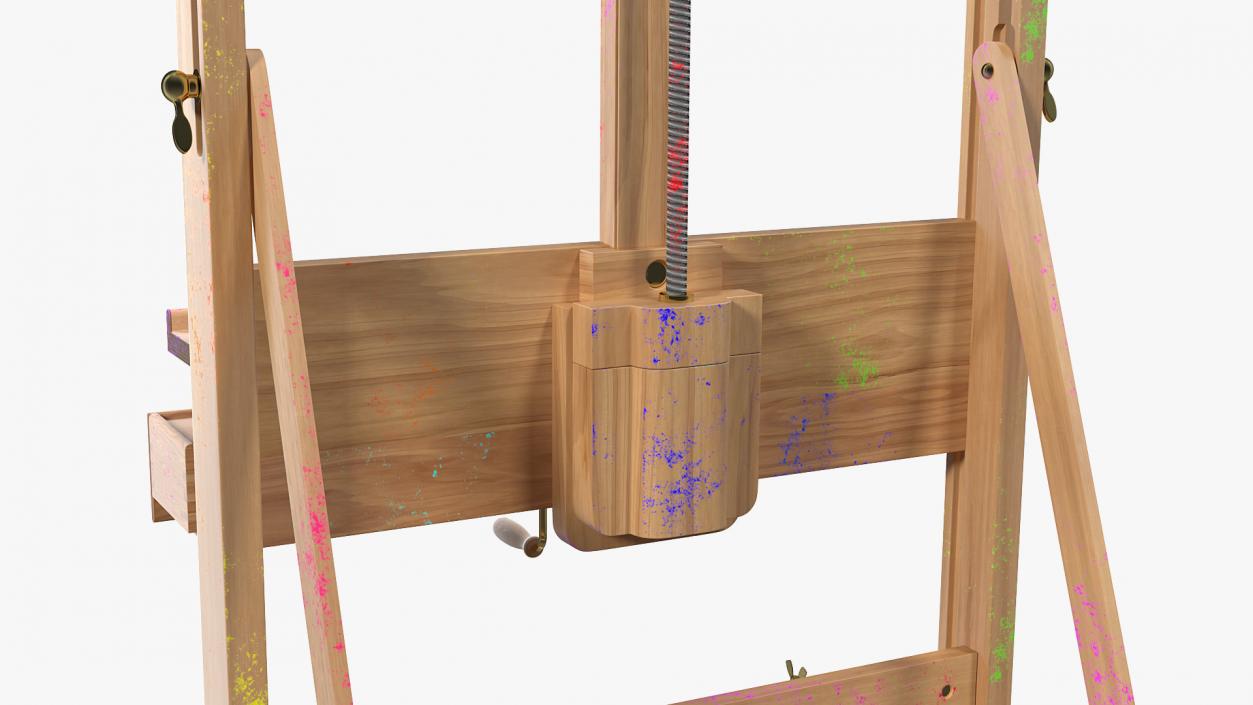 3D Studio Easel Stained with Paint