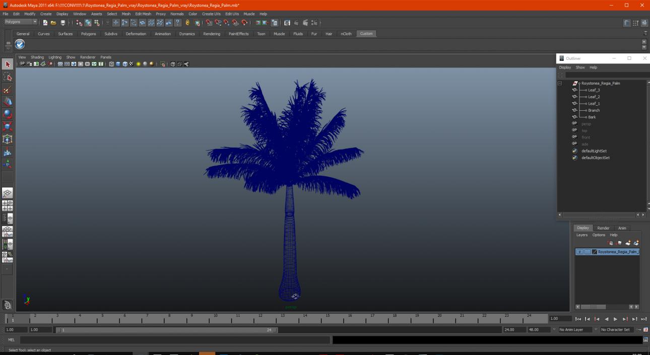 3D model Roystonea Regia Palm