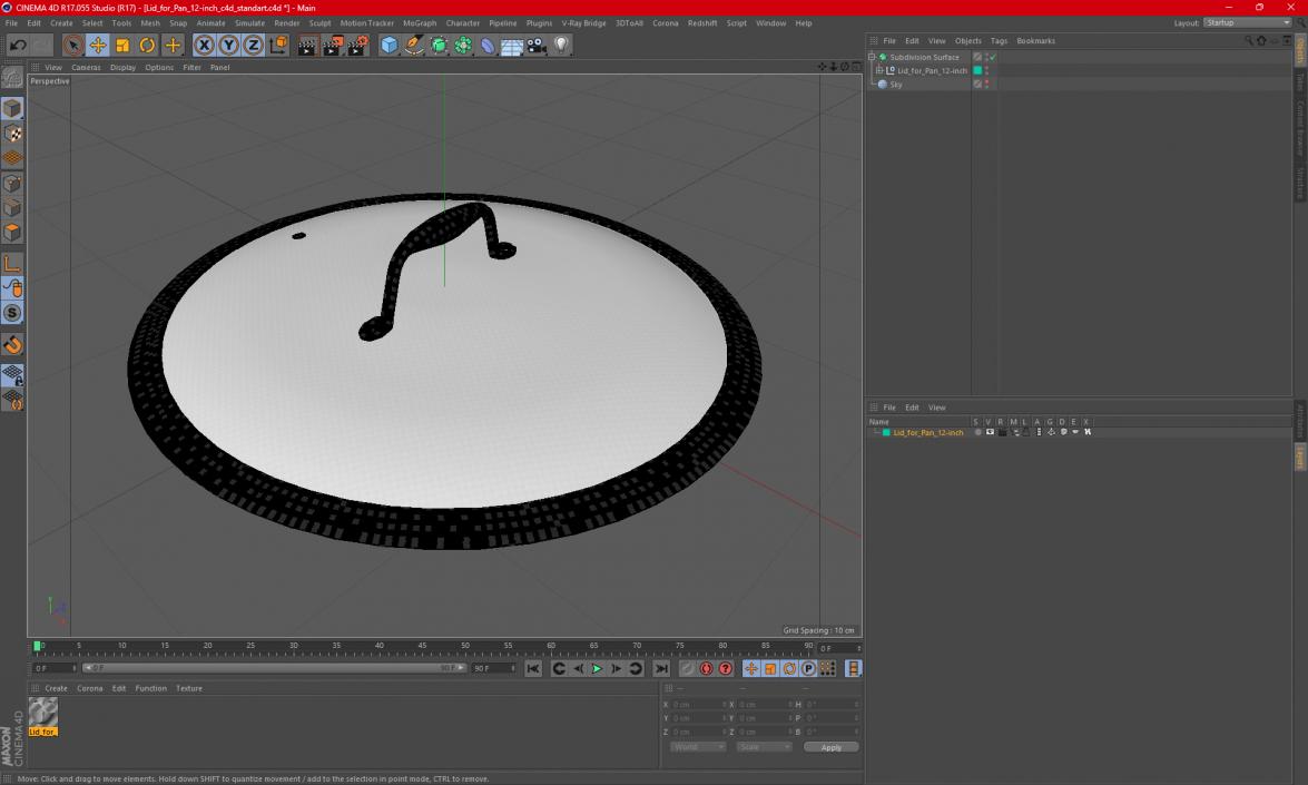 Lid for Pan 12-inch 3D model