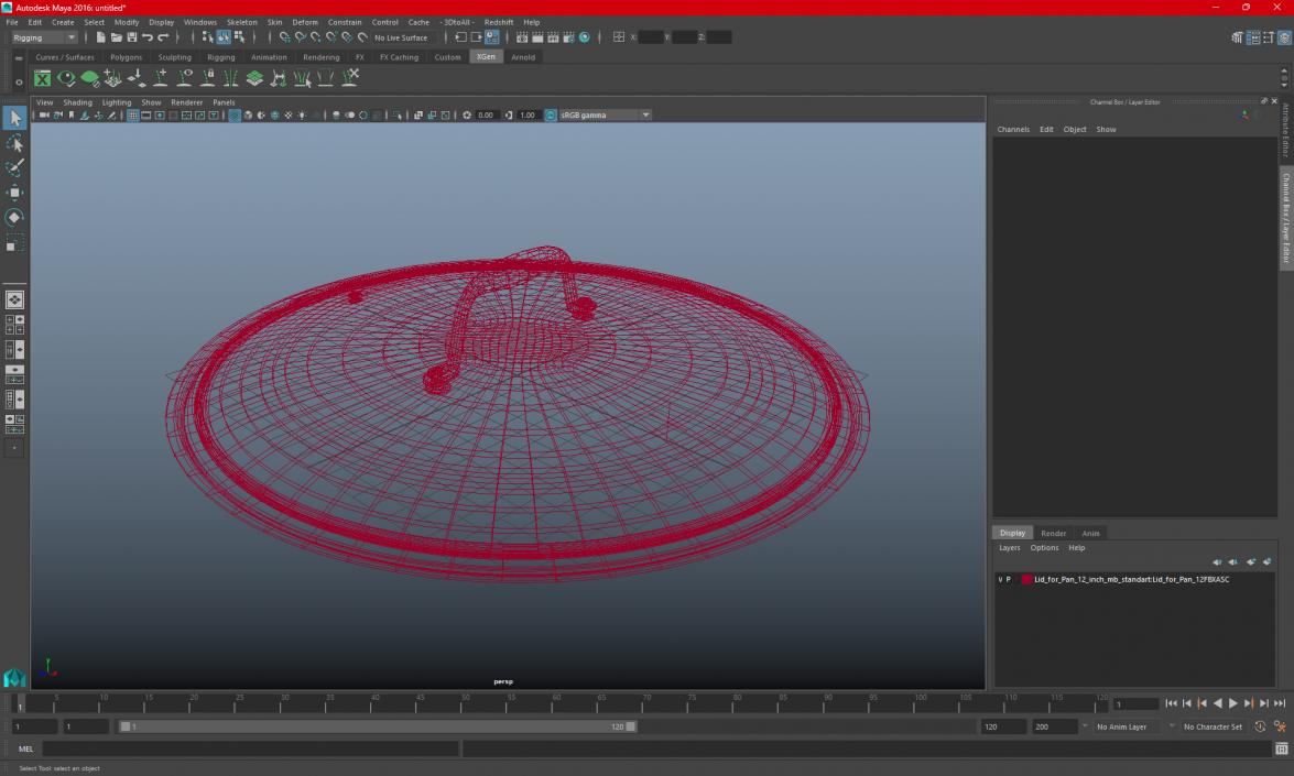 Lid for Pan 12-inch 3D model