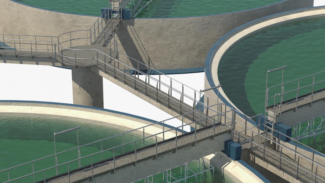 3D model Wastewater Circular Clarifiers