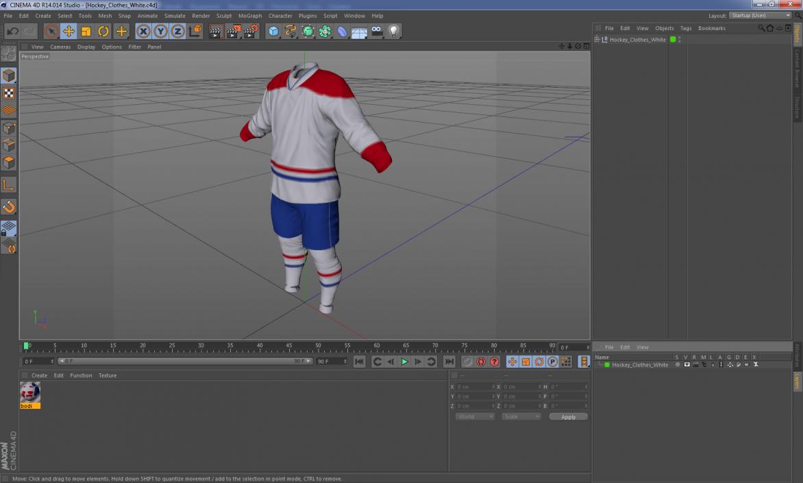 3D model Hockey Clothes White