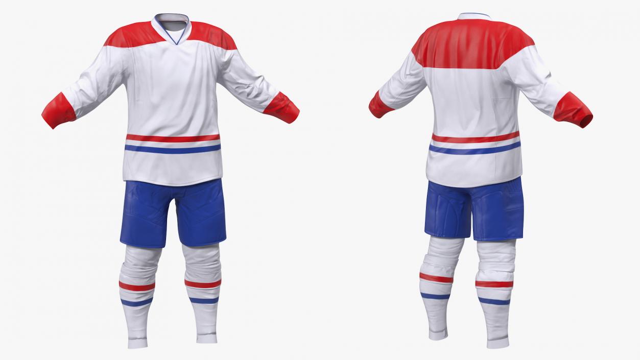 3D model Hockey Clothes White